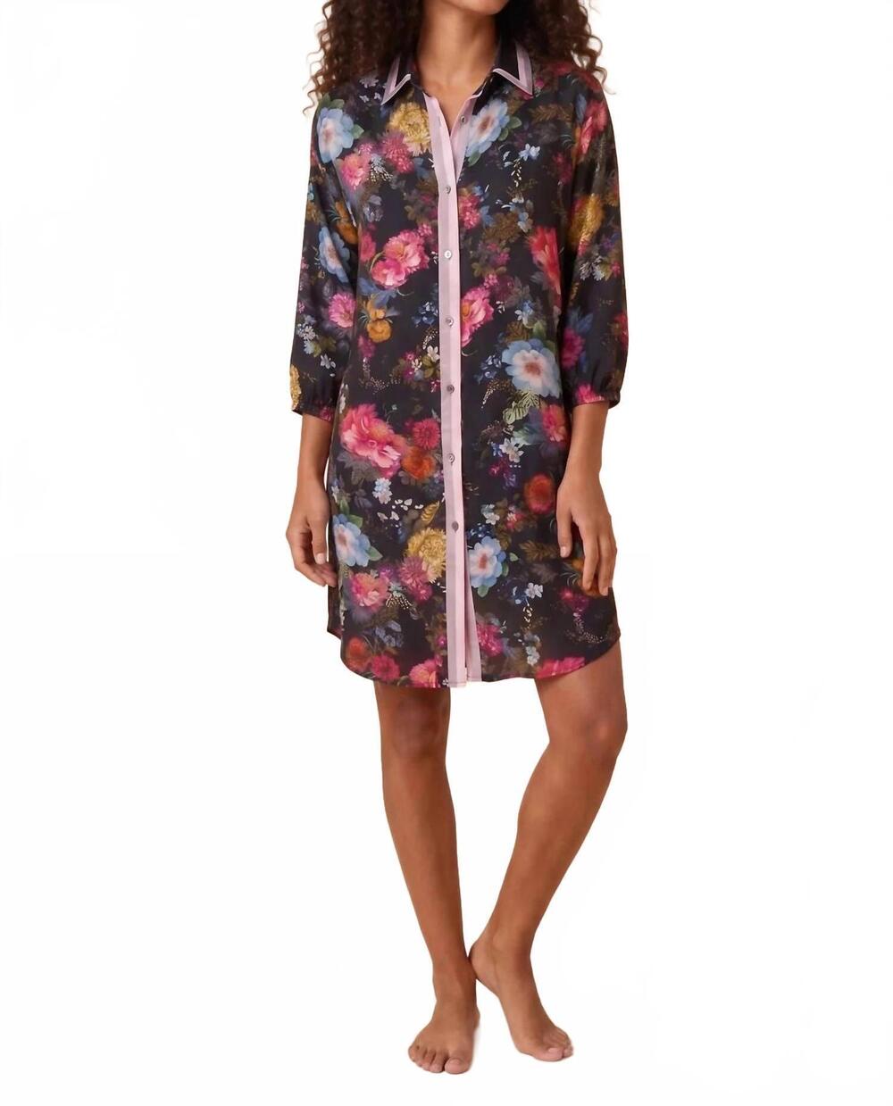 NEW JOHNNY WAS button down shirt dress in baccara